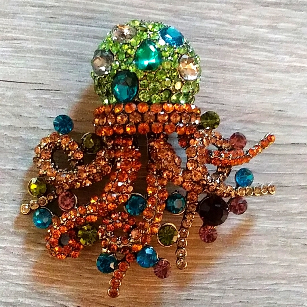 Octopus brooch
